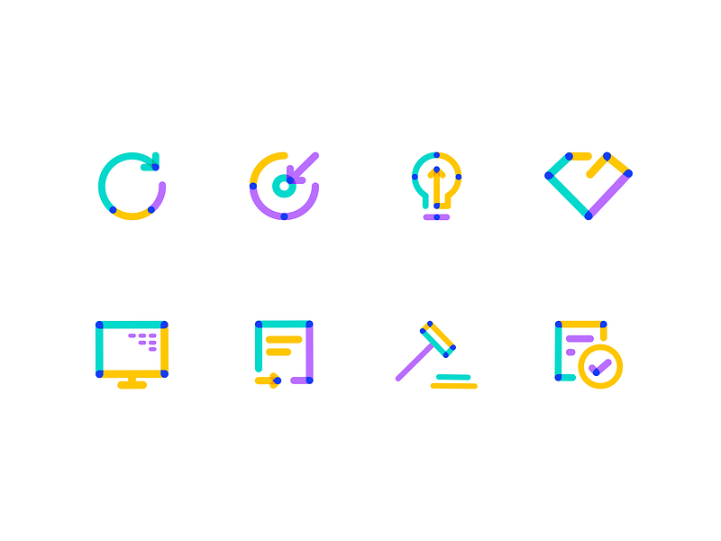 Icons branding design process icon design illustration logo ui ux