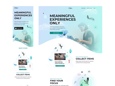 Landing page application branding concept design design process illustration landing page logo mobile app product design responsive design ui ux well being