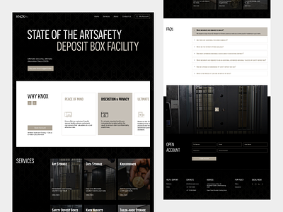 Website design for Safety Deposit Box Service bank business business website corporate deposit box homepage landing page storage ui web design website