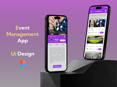 Event Management App event management figma guvi mini ui design