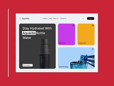 Aquarite Landing Page Design animation darkmode dashboard figma interaction landing page design lightmode ui design uiux design user experience web design website