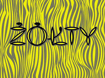 ŻÓŁTY polish word for yellow font typography yellow