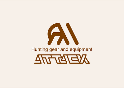 Hunting gear and equipment design icon illustration logo typography логотип
