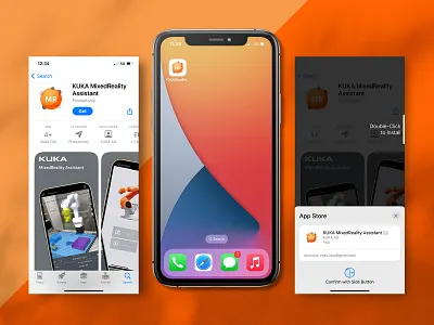 KUKA MixedReality Assistant App Icon. app app icon clean design freelance iconography kuka minimalism robotics ui