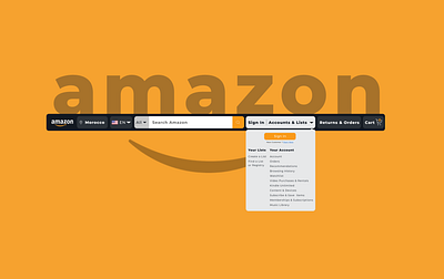 DailyUI #028 - Dropdown Menu amazon dailyui dailyui 028 dailyui 28 dailyui dropdown ddailyui dropdown menu dropdown dropdown menu dropdown ui figma figma design menu bar menu bar dailyui menu bar deisgn ui