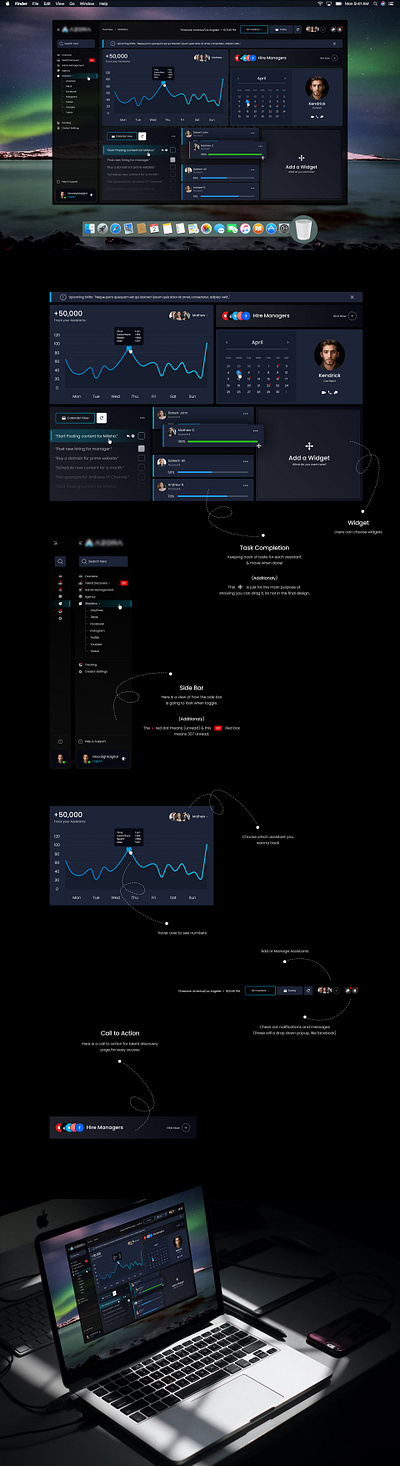 Dashboard UI Design | Influencer Management Dashboard dashboard design influencer internal web page landing page laptop management mockup presentation technology ui ux design web design website