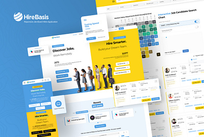 HireBasis - Responsive Job Board Web Application app branding design graphic design illustration logo typography ui ux vector