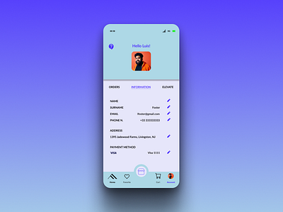 Snowkings - User Account mobilleapp ui uidesign uidesigner