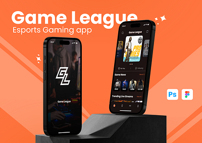 Game League - esports gaming app app design graphic design ui ui ux design