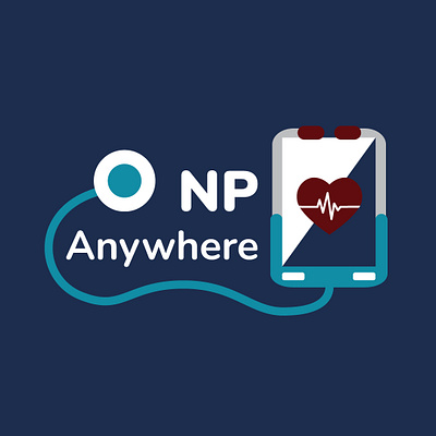 Logo Design for Virtual Healthcare - NP Anywhere branding graphic design healthcare illustration logo vector