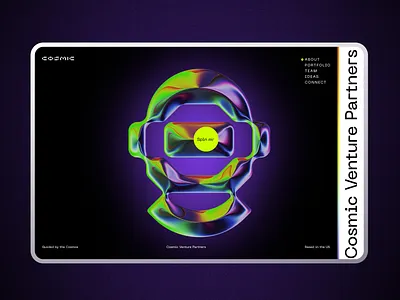 Cosmic Venture Partners - Website 3d capital cosmic craft cutting edge genai interaction neon sleek startup tech venture ventures visual vp