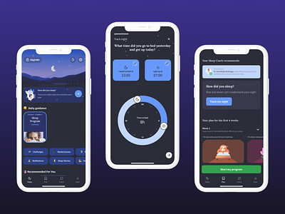 Moonoa: Sleep Tracker & Aid ai appdesign blockchain ml moonoa techgropse ui userexperience userinterface ux