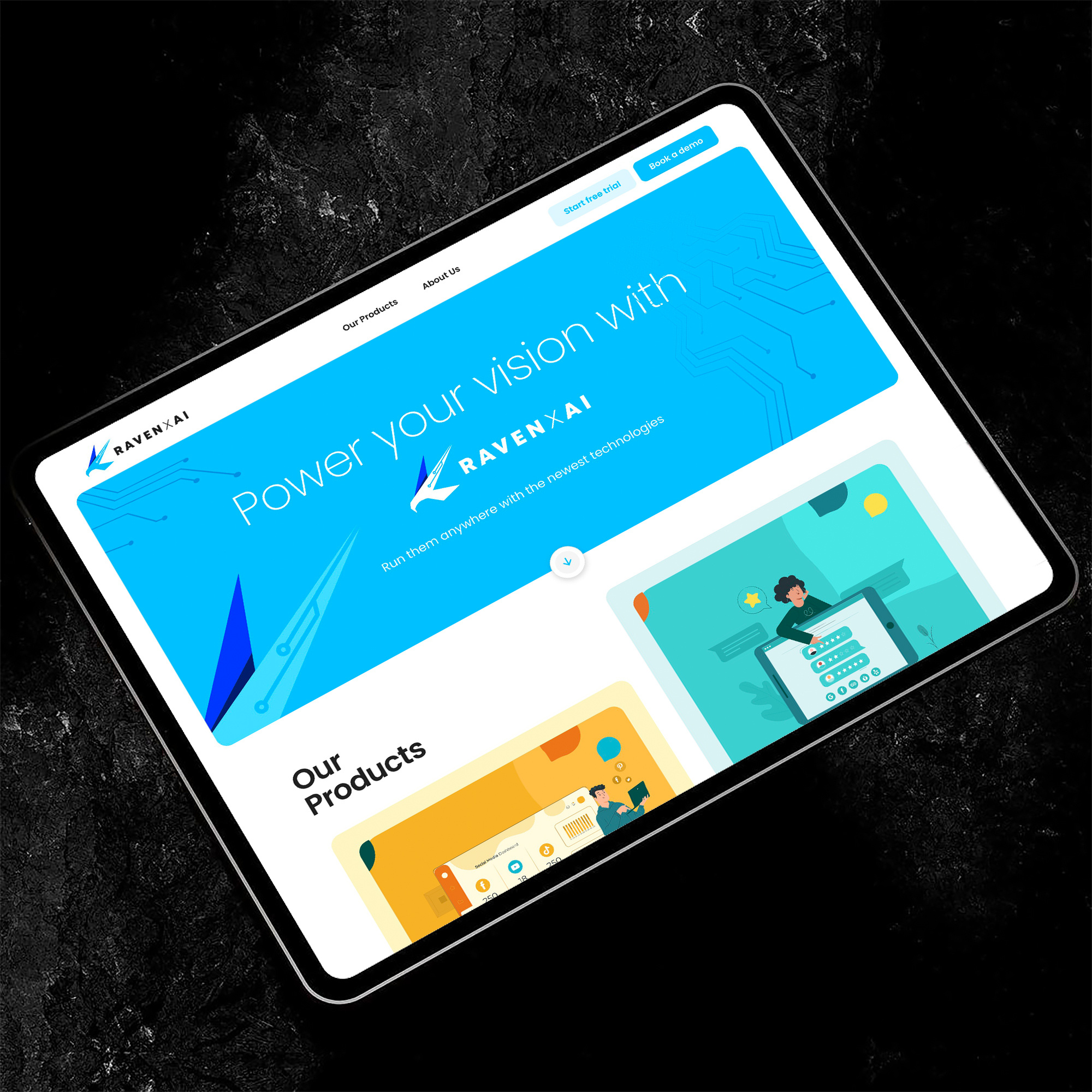 RavenXAI - Al review analytics landing page adobe xd aidesign analytics app branding design figma graphic design homepage illustration index landing landingpage logo mobile ui review ui uiux