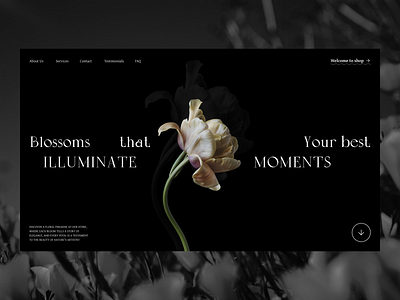 PROMO flower shop design flower flowers minimalism promo shop store ui ux webdesign website