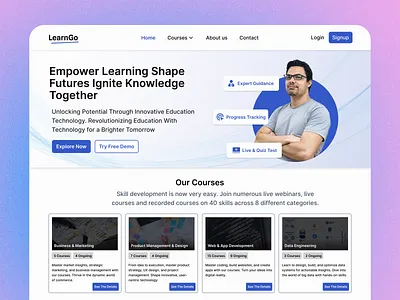 EdTech - Online Course UI branding design designinspiration digitaleducation dribbbleshowcase edtech education elearning logo online product design ui ui design uichallenge uiux userexperience ux web ui webdesign website