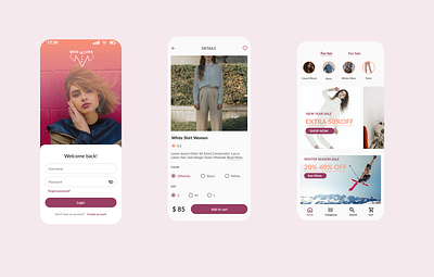 Modura: A clothing app app clothing app design logo mobile app ui uiux ux