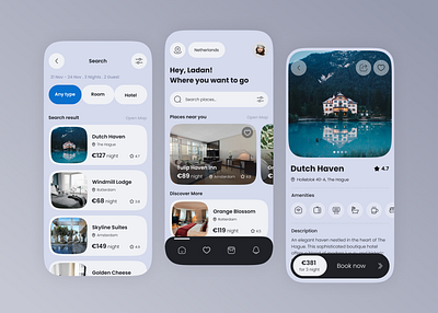 RoomScout hotel booking app booking app figma hotel booking mobile app ui user interface ux ux design