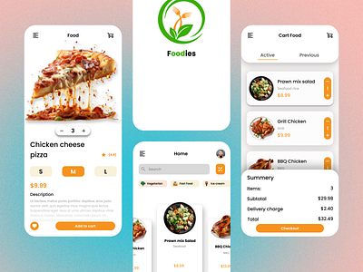 Foodies ui design logo ui