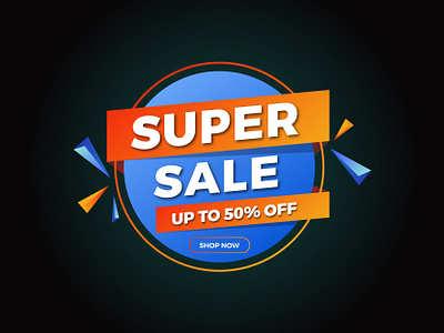 Super Sale Banner Design banner design templates banner idea banner template branding design graphic design illustration sale banner sale design