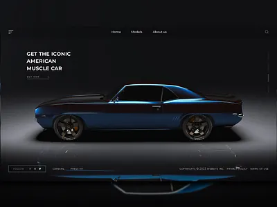 Muscle Cars Sale Website design car cars landing page musclecar ui userfriendly ux webdesign website