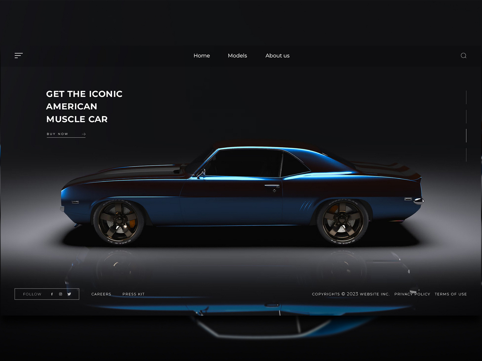 Muscle Cars Sale site design by Merso Design on Dribbble