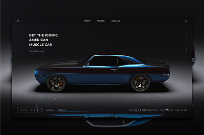 Muscle Cars Sale Website design car cars landing page musclecar ui userfriendly ux webdesign website