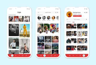 Alternate UI Design for Pinterest design designer portfolio illustration pinterest portfolio ui ui design ui inspirations ui ux design uiux