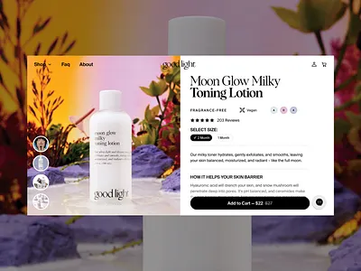 Good Light® e-commerce product card beauty e commerce e commerce e commerce product card e commerce product page product card product card redesign product page ui ux