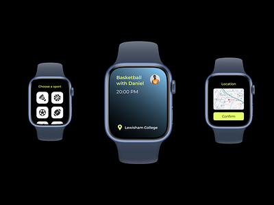 Playmate : Apple Watch App apple watch concept design sports ui ux
