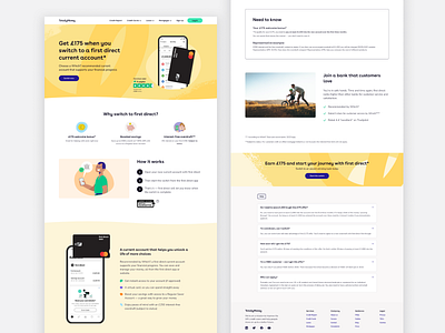 first direct campaign landing page campaign fintech landing page layout marketing campaign totallymoney ui ui design website website design