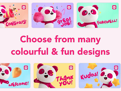 Gift cards launch - foodpanda for business animation branding business cards design employees food foodpanda gift launch video