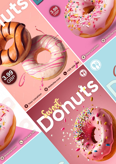 Donuts Social Media Ad Design branding graphic design social media social media ad socialmediaad