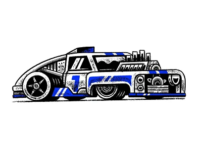 Illustration car hotwheels illustration procreate