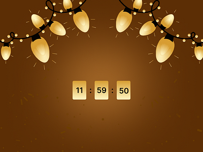 New Year Countdown animation motion graphics ui