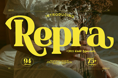 Repra - Retro Serif bold font branding classic serif typography vintage