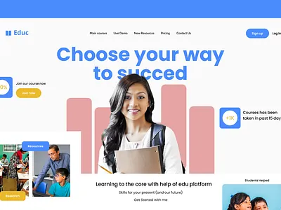 Educational Website Design education website product design ux design web design