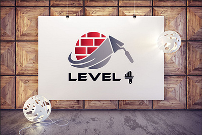 Level 4 Painting and Plastering company logo adobe illustrator branding brnd identity design graphic design illustration logo