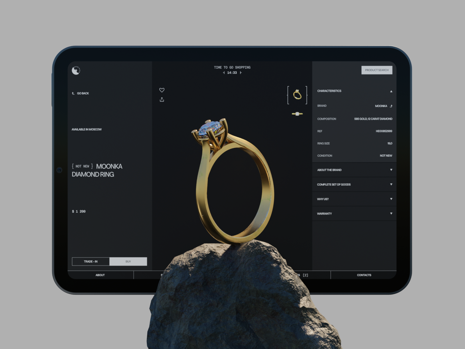 Rotor Watch / Jewelry mine 3d accessories store design luxary online store site store ui ux watch store watches web