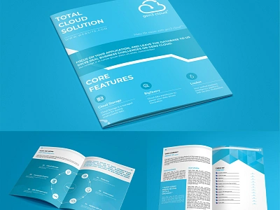 Corporate Business Brochure Bi-fold blue branding brochure business brochure business identity clean clothing corporate double flyer foil handbags identity label logo magazine mockup razauix razauix1 techtips