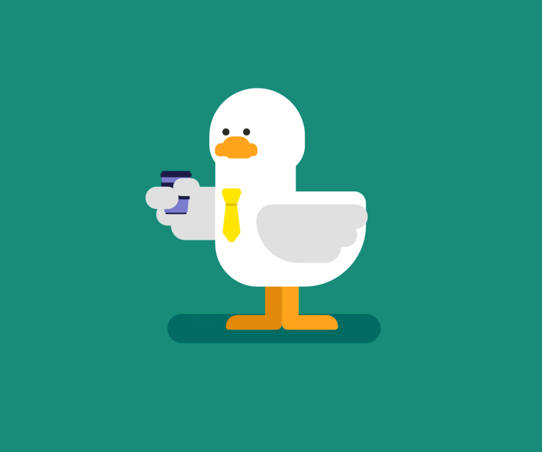 A Busy Day animation character animation duck gif