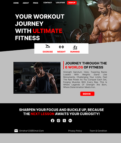 FitFusion workout Website Design 3d branding fitness graphic design motion graphics ui ux ui website design
