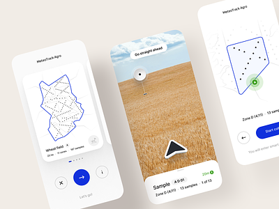 AR Soil Sampling 🧪 Assist APP | Agri-Tech agri tech agriculture app ar augmented reality clean design farming mixed reality mobile app navigation pbarket regenerative farming shadows ui design uig studio