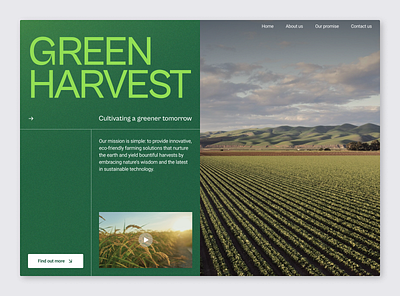 Green Harvest - Eco-Friendly Agriculture agriculture clean crops eco eco friendly environment environmental farm grainy green harvest modern textured
