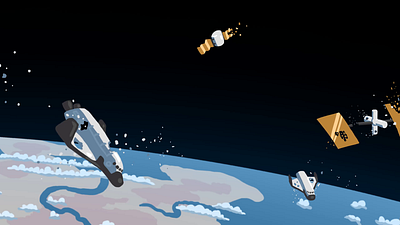 Space Debris Animation animation