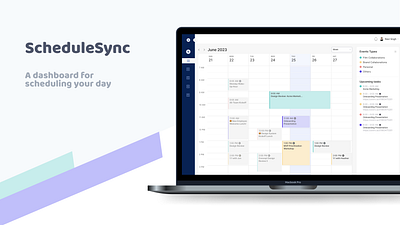 ScheduleSync calendar dashboard design product schedule scheduler ui ux web website
