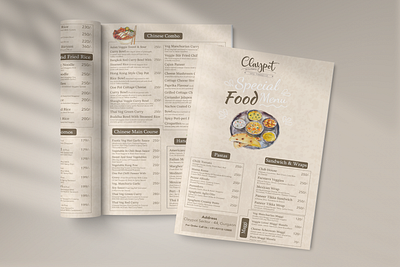 Claypot Kitchen Menu branding cafe menu design fast food menu folded menu food graphic design illustration menu menu template restaurant restaurant flyer restaurant menu