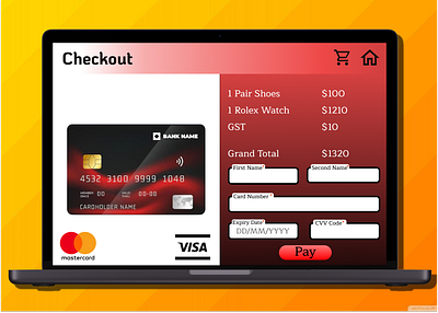 Credit Card Checkout Page day 2 #DailyUI dailyui ui