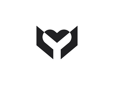 Letter Y Love Logo brand branding branding illustator design graphic design icon illustration letter type letter y logo love hearts love logo relationship logo typography vector