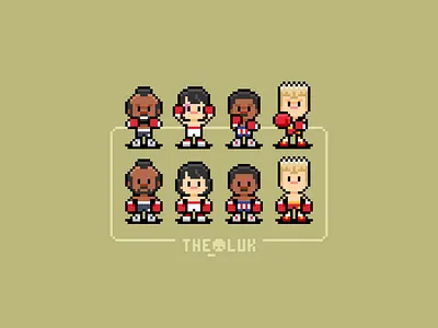 Pixel Art Characters - Rocky characters illustration pixel art pixel artist pixelart retro games rocky the oluk theoluk video games