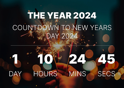 Happy New Year 2024 2024 bianka branding countdown design graphic design illustration landing logo new newyear slovakia ui ux vector website year